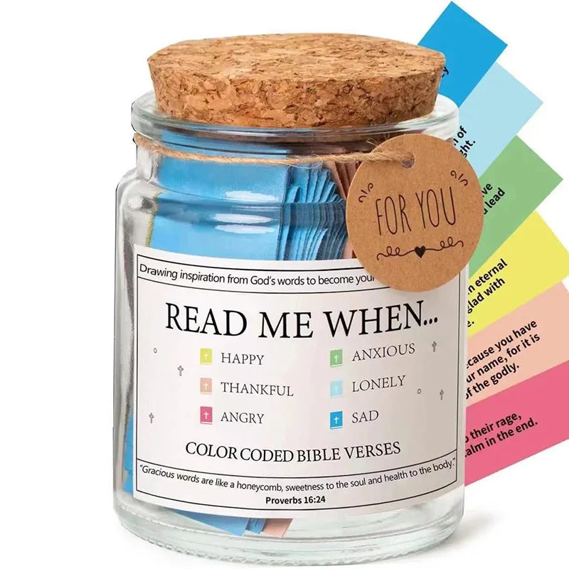 (GIFTING OFFER) Handmade 90 Day Bible Verses Jar (FREE CHRISTIAN GIFT BOX)
