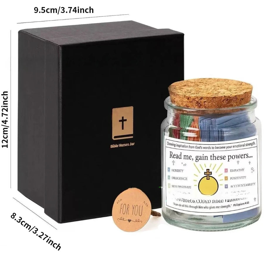 (GIFTING OFFER) Handmade 90 Day Bible Verses Jar (FREE CHRISTIAN GIFT BOX)