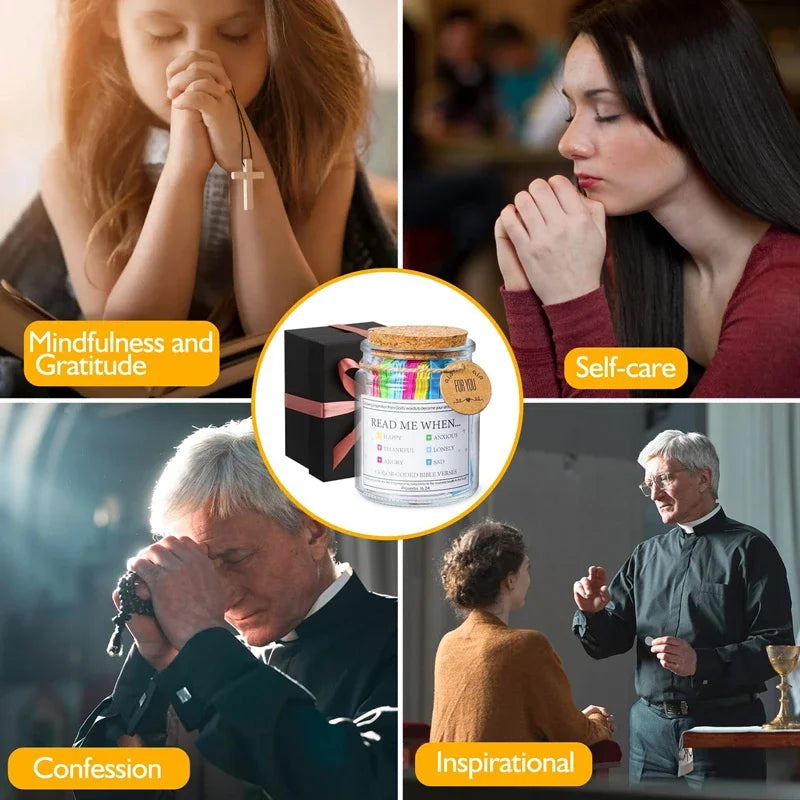 (GIFTING OFFER) Handmade 90 Day Bible Verses Jar (FREE CHRISTIAN GIFT BOX)
