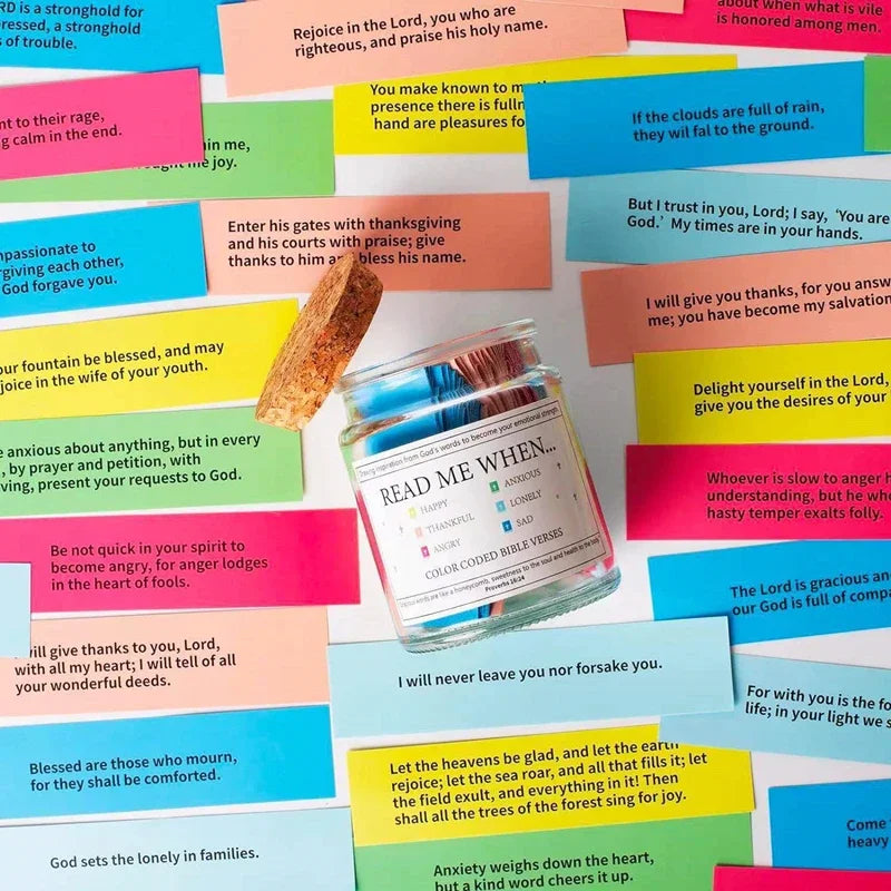 (GIFTING OFFER) Handmade 90 Day Bible Verses Jar (FREE CHRISTIAN GIFT BOX)