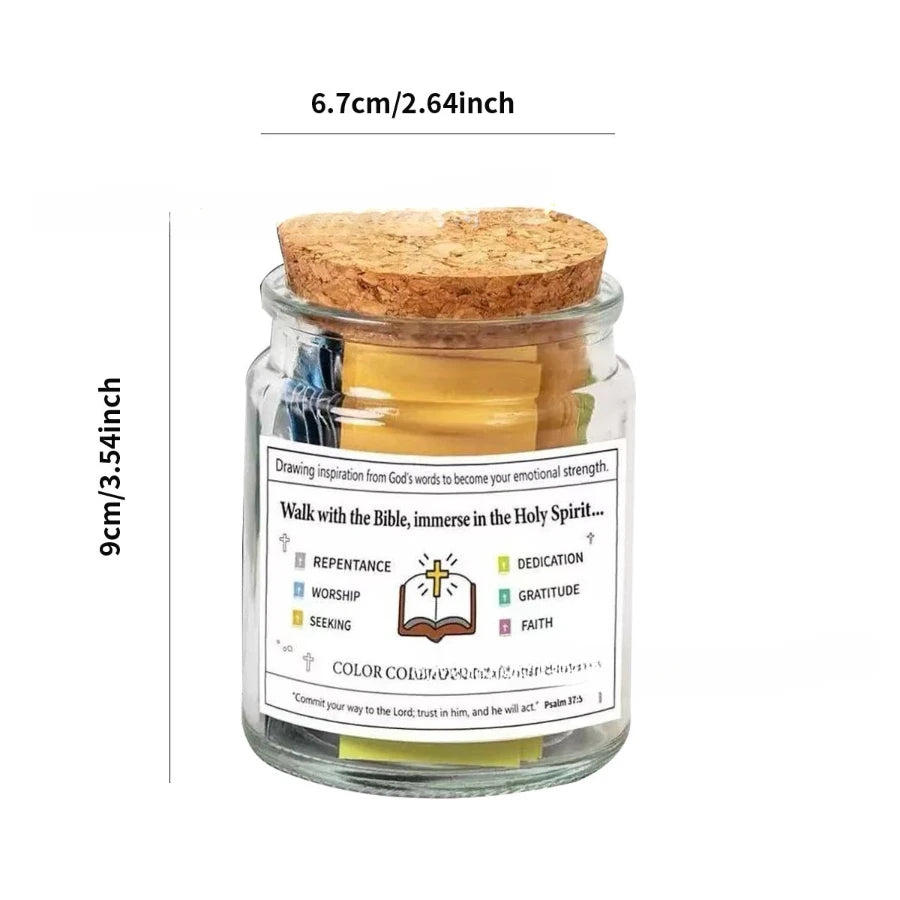 (GIFTING OFFER) Handmade 90 Day Bible Verses Jar (FREE CHRISTIAN GIFT BOX)
