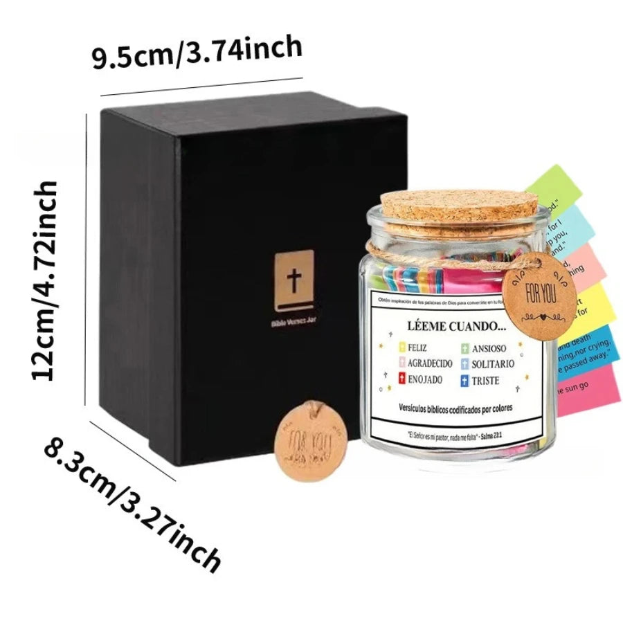 (GIFTING OFFER) Handmade 90 Day Bible Verses Jar (FREE CHRISTIAN GIFT BOX)