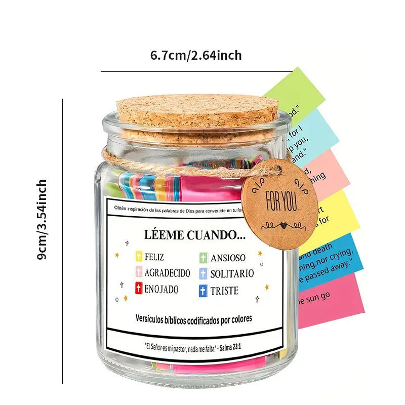 (GIFTING OFFER) Handmade 90 Day Bible Verses Jar (FREE CHRISTIAN GIFT BOX)